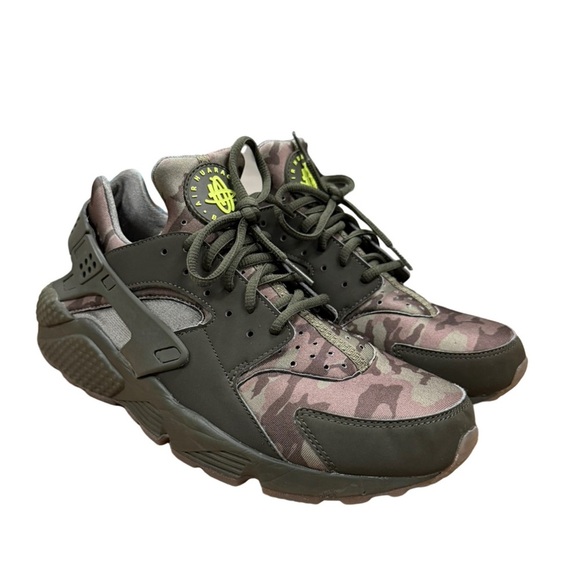 Nike Air Huarache Run Camo Sequoia Cargo Khaki Volt Men’s 10 AT6156-300 main image 4